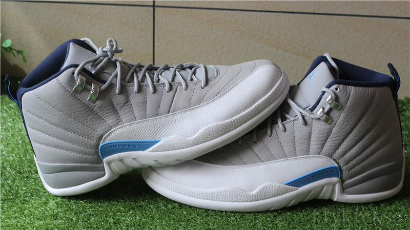 Authenitc Air Jordan 12 Retro Wolf Grey UNC